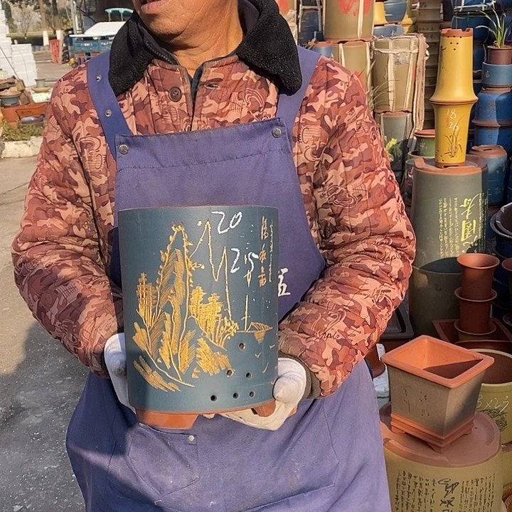 紫砂花盆紫砂花盆