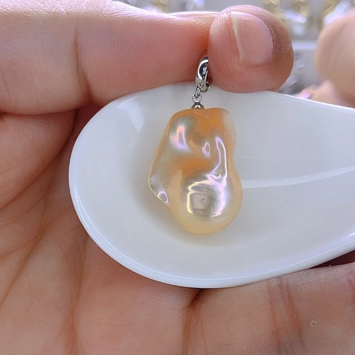 银S925镶嵌颈饰淡水珍珠75
