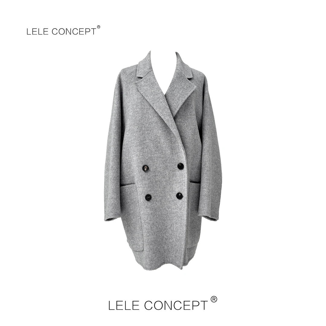 LELE CONCEPT｜【如一】秋净版翻领四扣双兜中款大衣简约款D0124