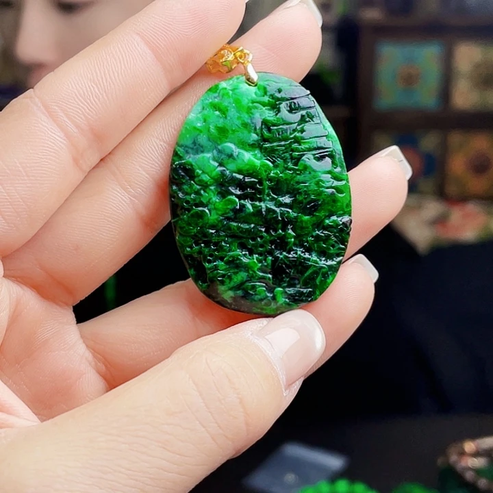 翡翠银S925镶嵌颈饰多样性