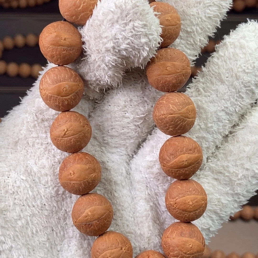 凤眼菩提手串尼泊尔凤眼单圈15mm红皮球圆