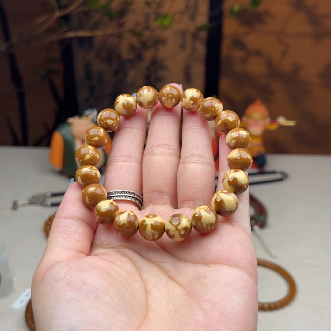 去***糖紫金鼠手串10半实心熊猫圆珠