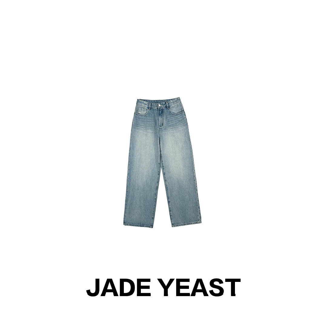 JADE YEAST|【莱赛尔/棉】水洗磨破阔腿牛仔裤-283