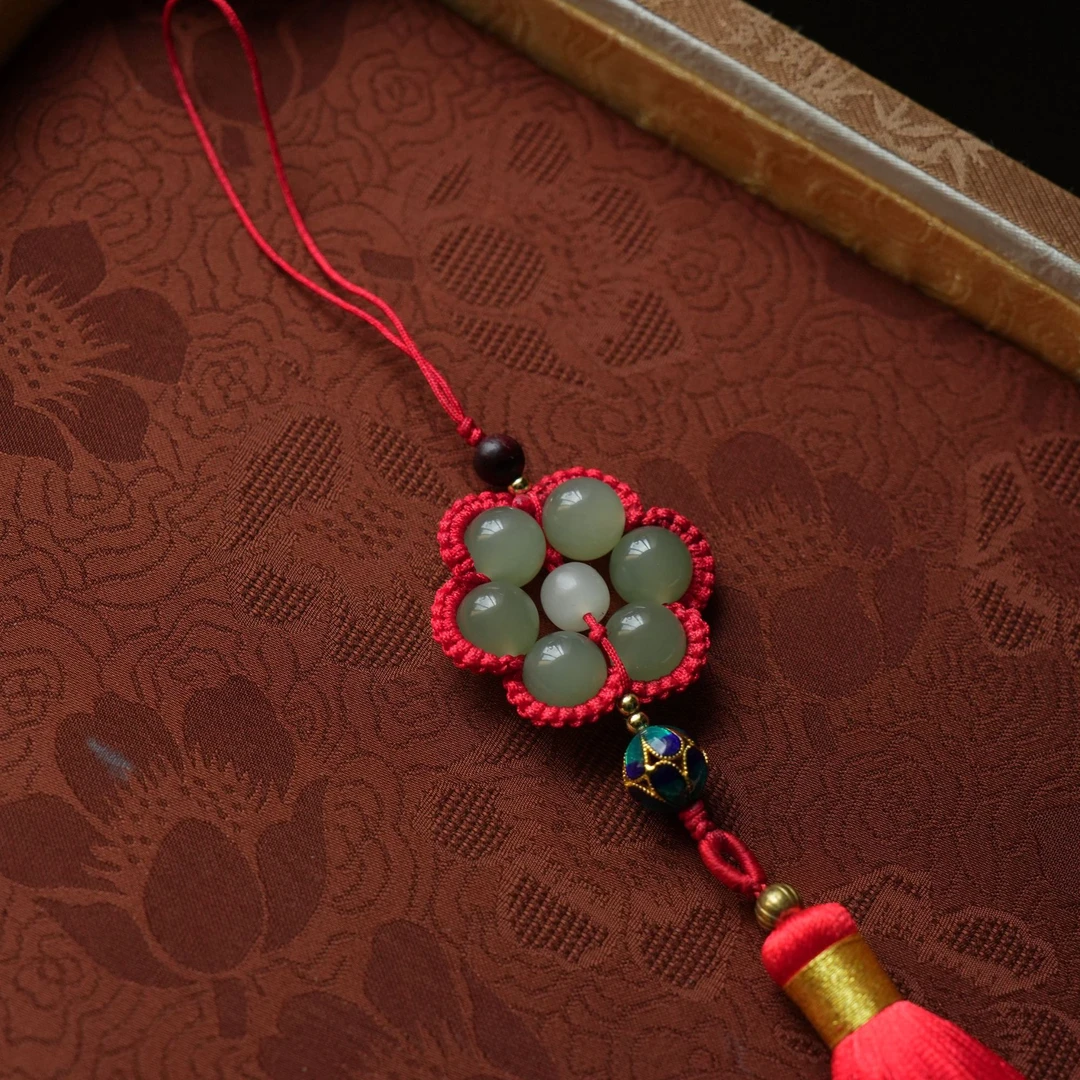 和田玉晴水车挂手机挂多样性发货