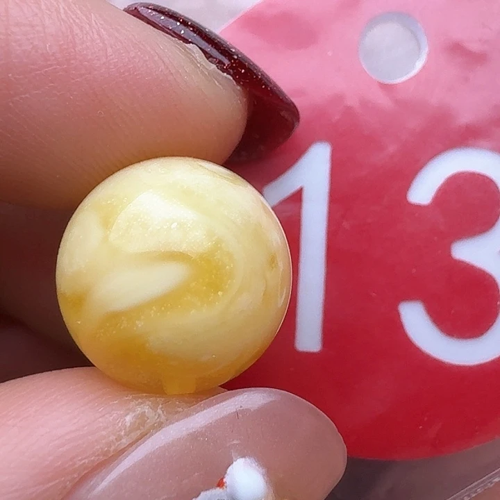 蜜蜡裸石未镶嵌金沙13.2m m