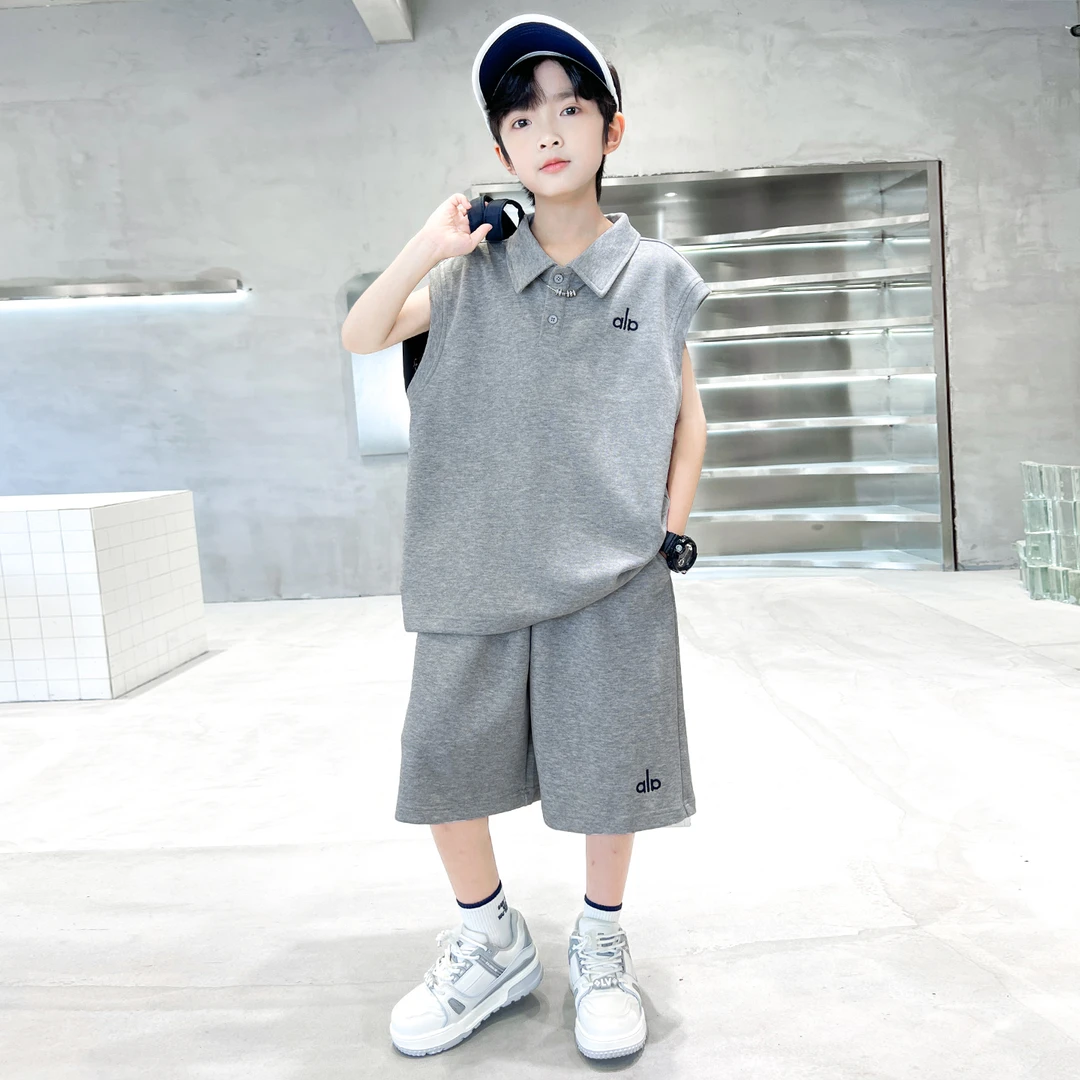 男童夏季套装2025新款背心套装中大儿童两件套潮【BN】B5389-1
