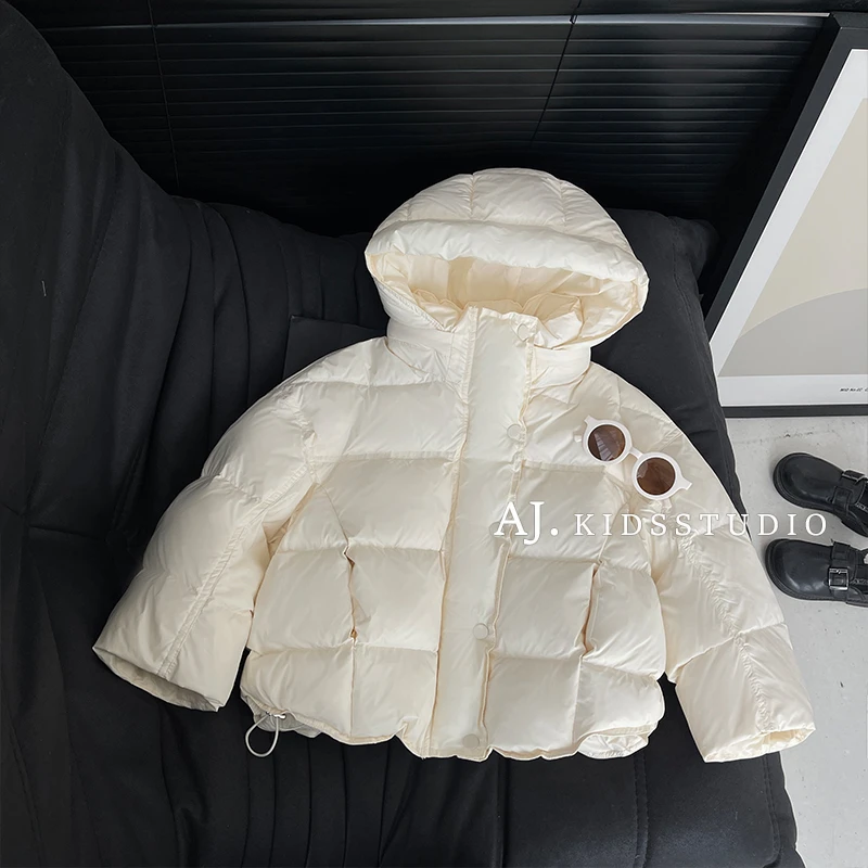 【现货】冬装韩版儿童时尚纯色简约百搭款保暖连帽棉服MPG5542