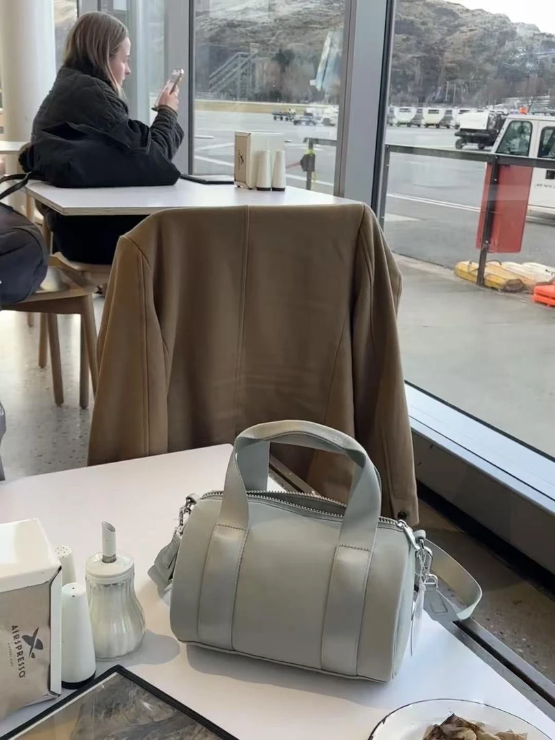 lulu枕头包 Knit Nylon Mini 5L手提斜跨圆桶型都市简约单肩包
