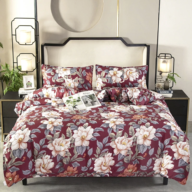 7天试睡！！YOUDAMAO/百花齐放双面印花四件套