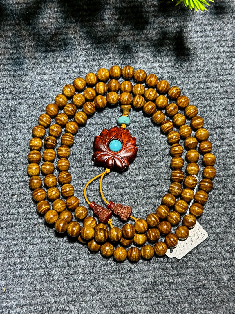 金丝楠木小叶桢楠水波纹0.8×108颗文玩手串佛珠男女手链收藏品