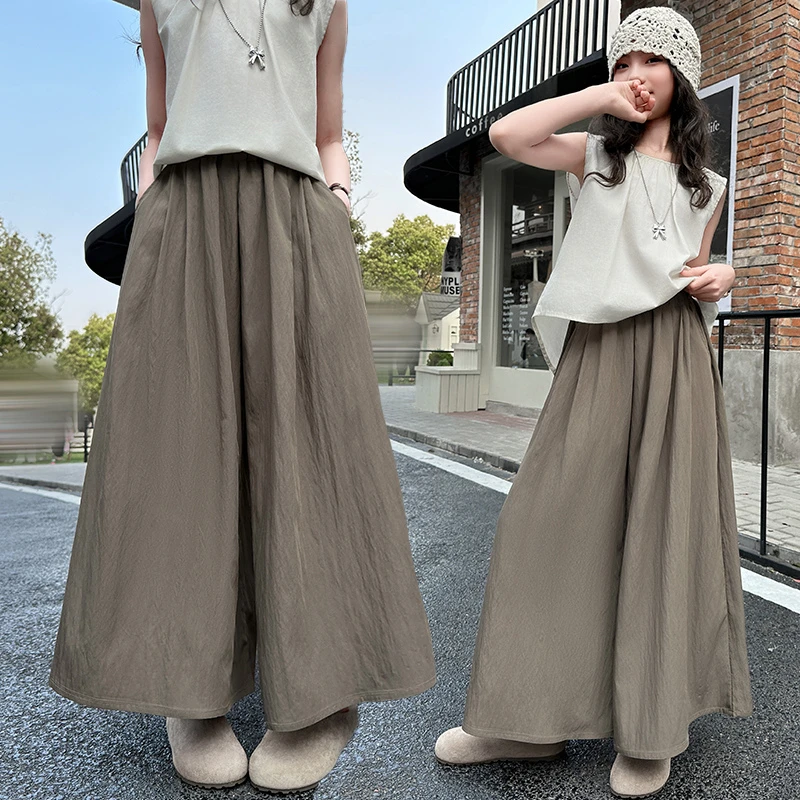 女童夏装裤子2025新款6-12岁15岁中大儿童洋气韩版薄款山本裙裤