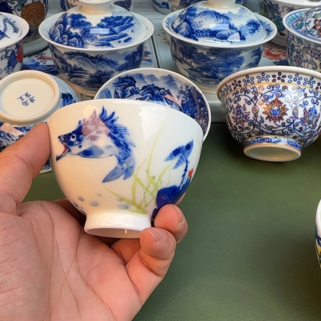 纯手工纯手绘茶具石头211