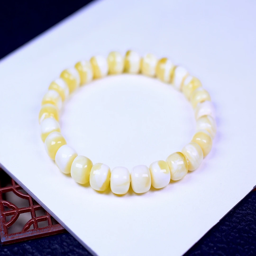 8.5mm俄料老型蜜蜡手串，