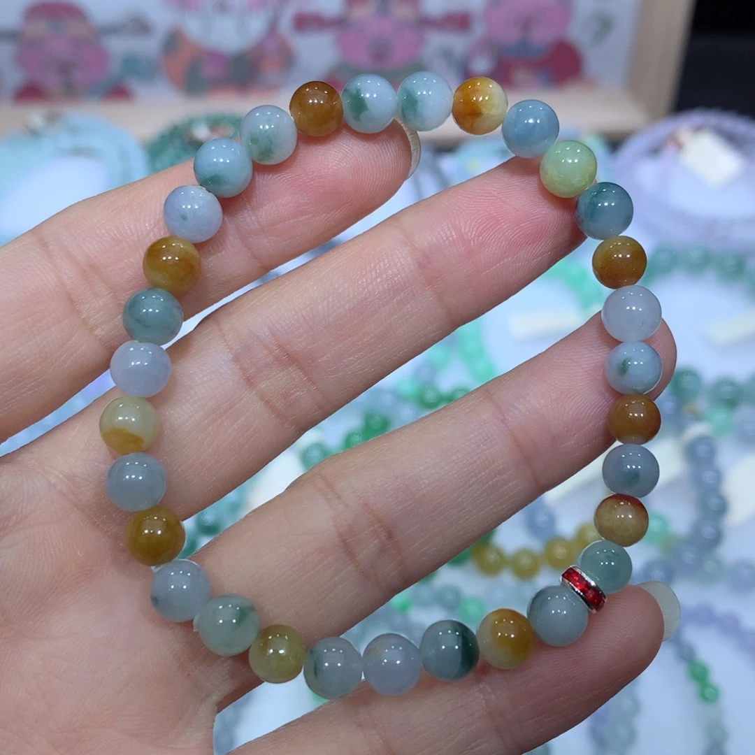 翡翠未镶嵌手链天然