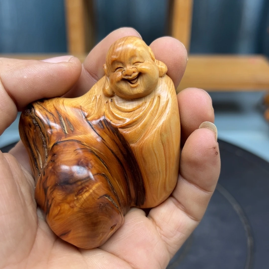 木士**计崖柏木摆件手把件