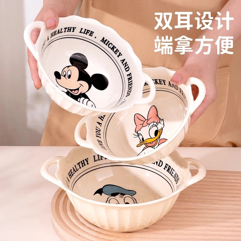 【开播福利】迪士尼爆款7.5英寸双耳汤碗大容量耐高温陶瓷餐具