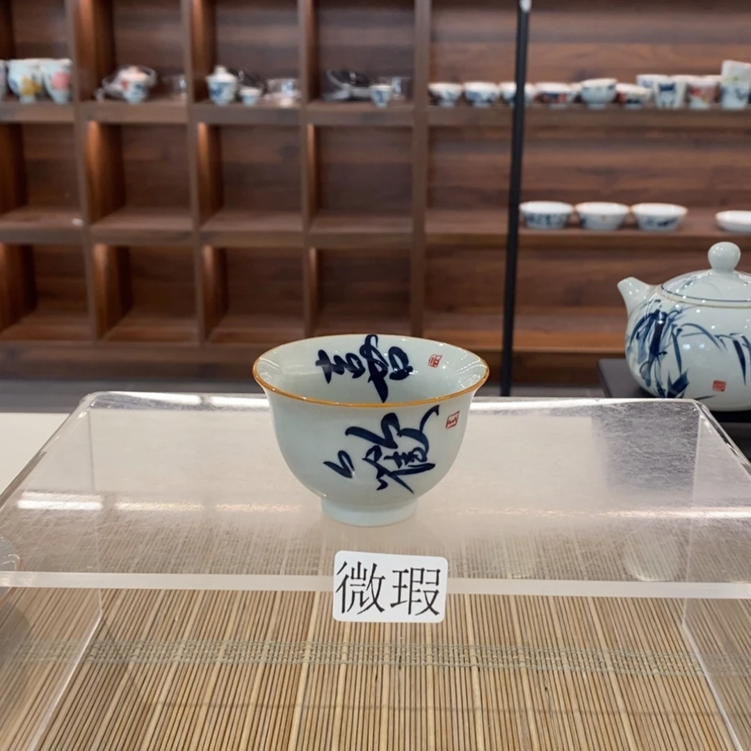 釉下彩老陶泥手工绘制