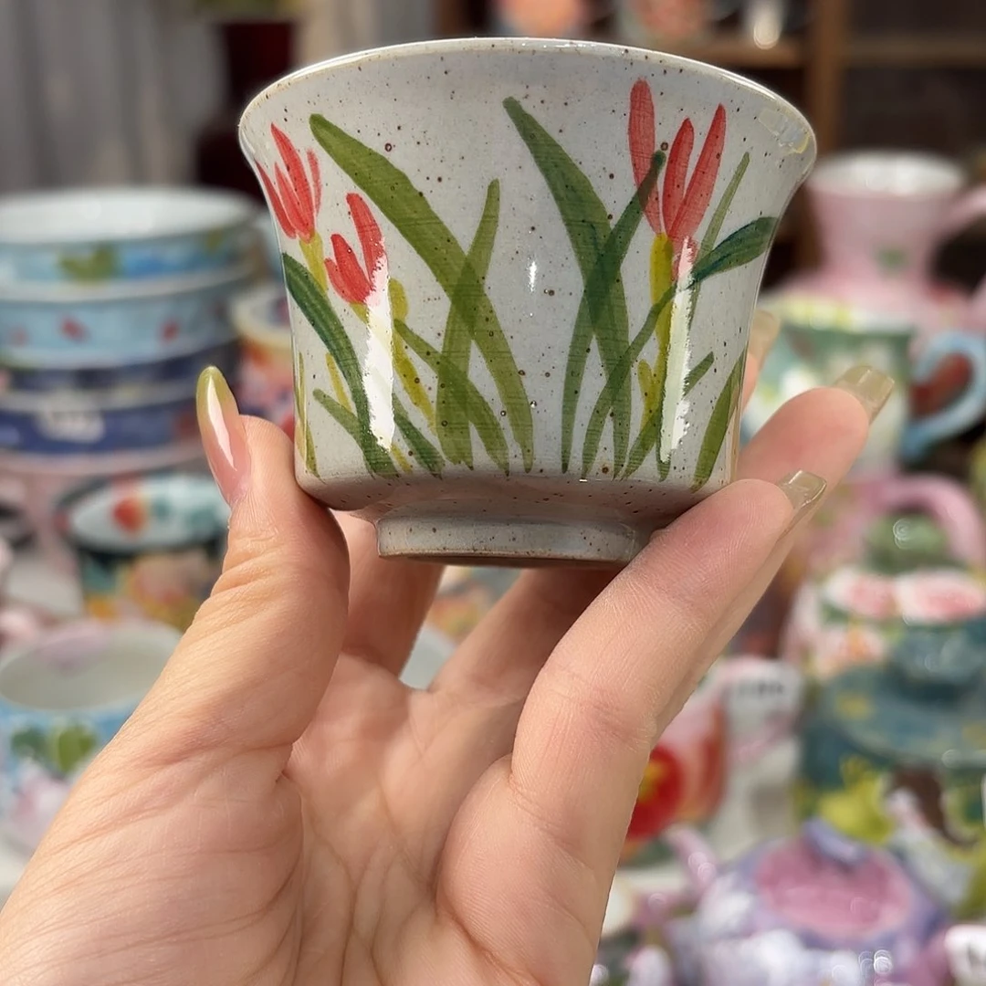 景德镇手绘高温釉下彩陶瓷茶具