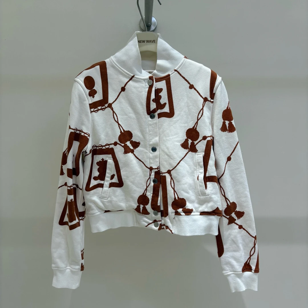 全新未使用 Hermes/爱马仕 HE1082 21s粗呢运动套装38码原价11300