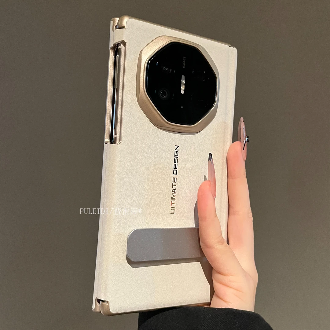 真皮折叠支架适用华为MateXTs非凡大师三折叠屏手机壳高档MateXT