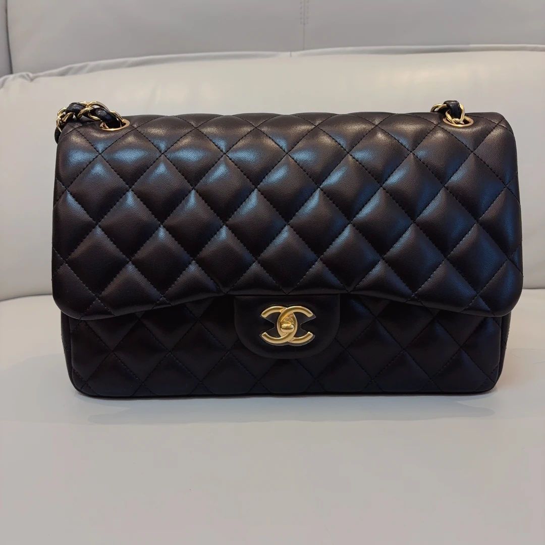 99新 Chanel/香奈儿 98新chanel jumbo黑金 包型完美