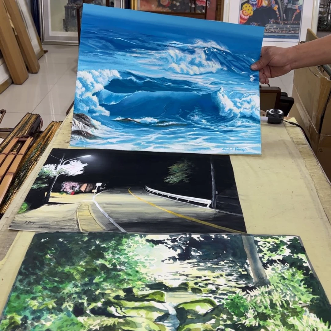 信***达绘画屏风框画茶空间设计