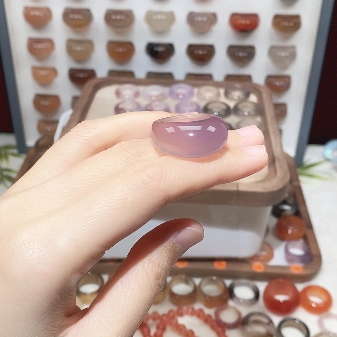 晚***y玛瑙/玉髓未镶嵌戒指港12