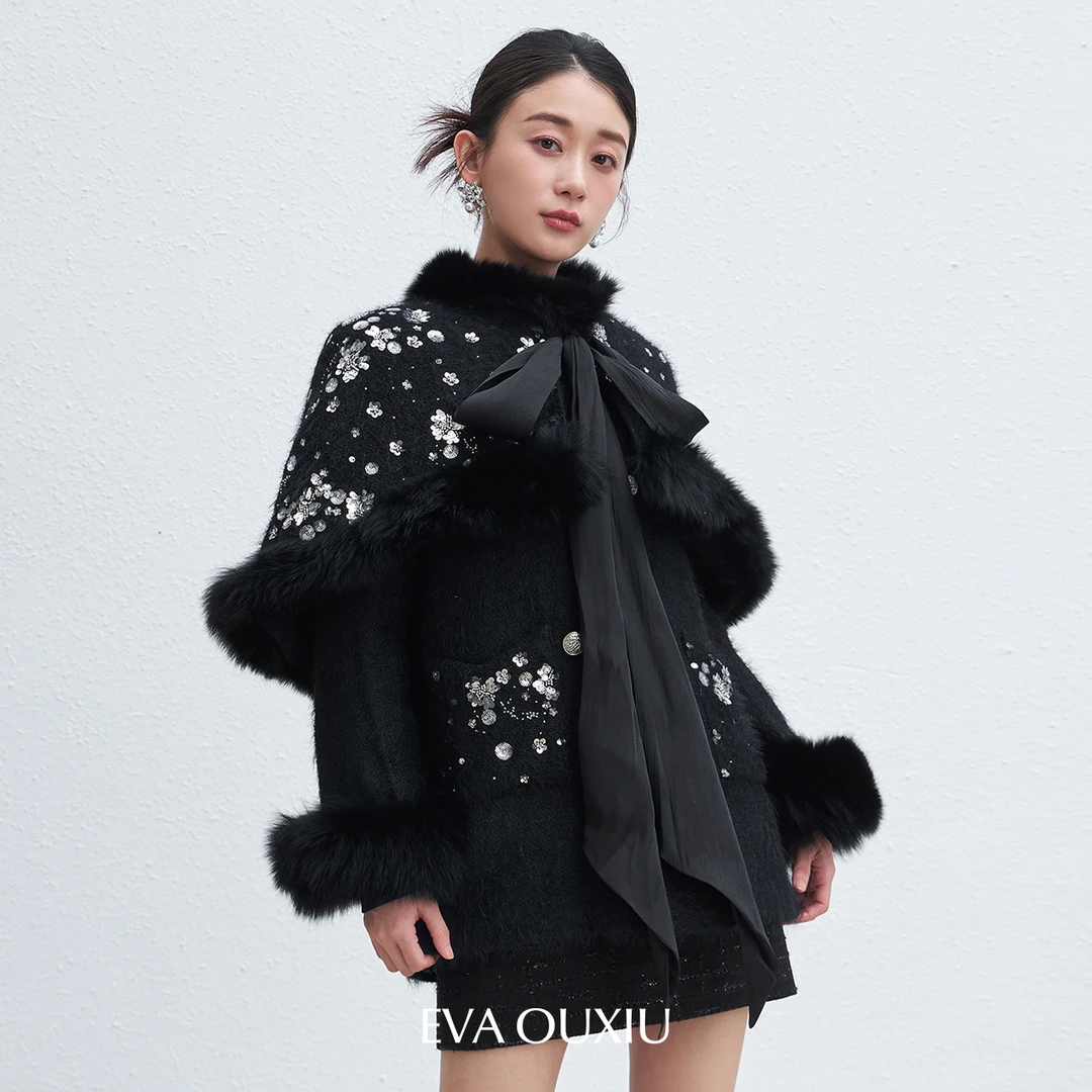 【诗语专属】EVA OUXIU/伊华欧秀毛呢外套45WLS5817