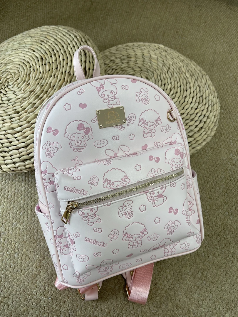 三丽欧印花双肩包学生包上学通勤大容量双肩女包