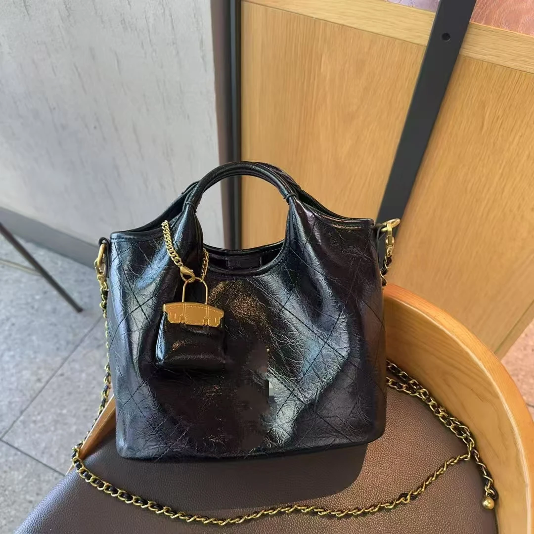 【09#】肩包单肩包纯色耐刮防盗黑色手拎包方形耐磨法式