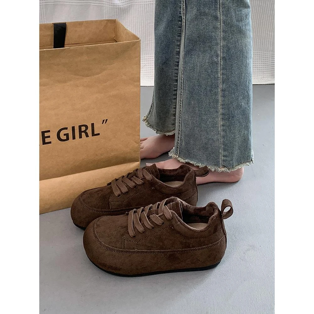 加绒德训鞋女2025秋冬新款厚底增高爆款百搭保暖鞋休闲运动板鞋