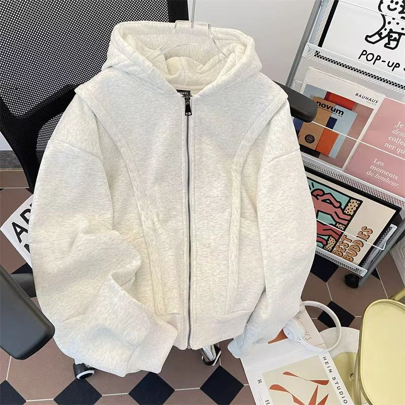 8105 原版质量重磅春季卫衣外套   M到3XL 自家图 深灰 白灰