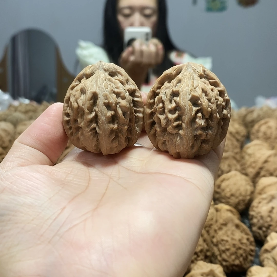 吊坠文玩核桃红锦鲤36