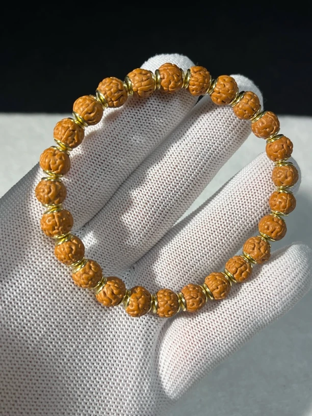 金盾金蟾金刚菩提手串尺寸0.8