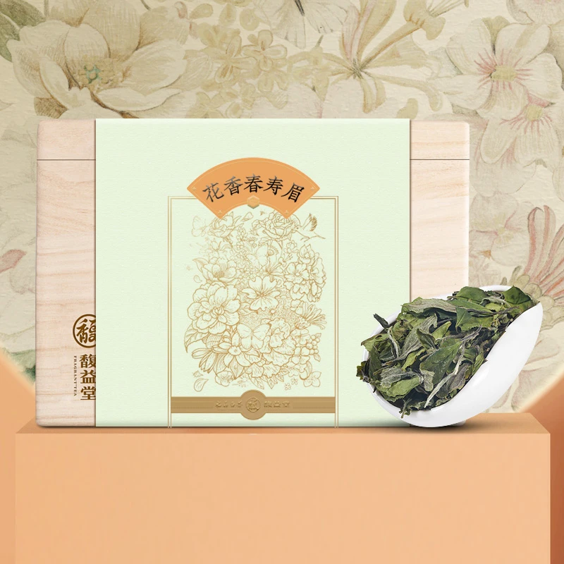 馥益堂福鼎白茶2023花香一级高山春寿眉500g散茶收藏装官方旗舰店