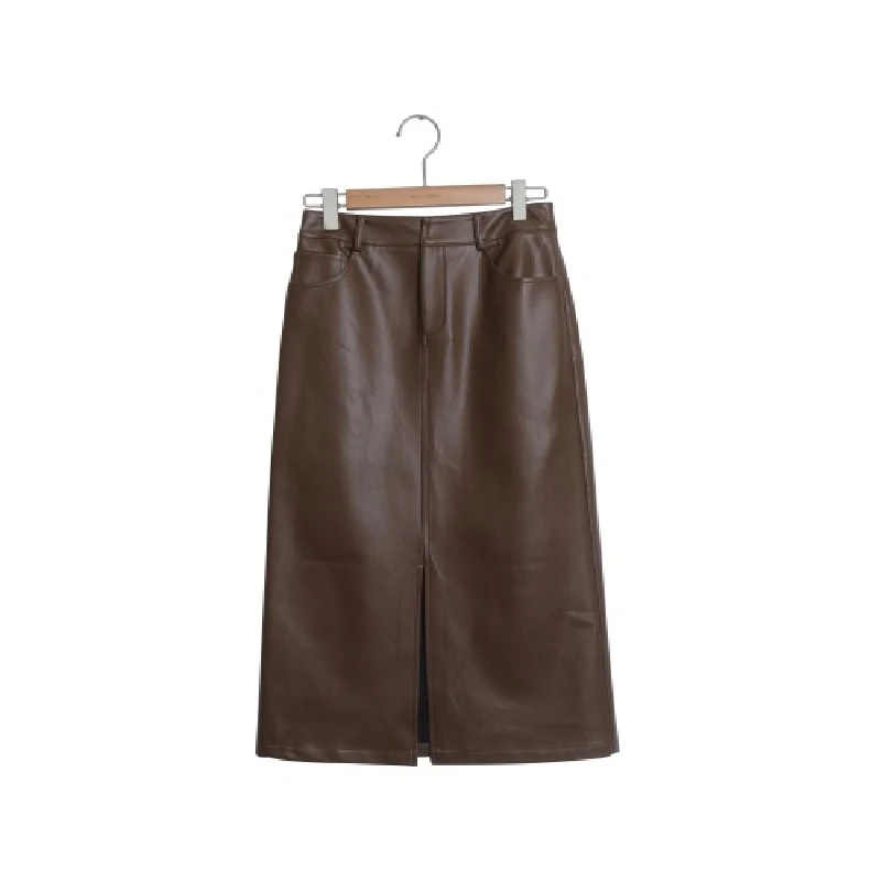 【达人专属】高腰纯色半身裙摩登感4J835335D