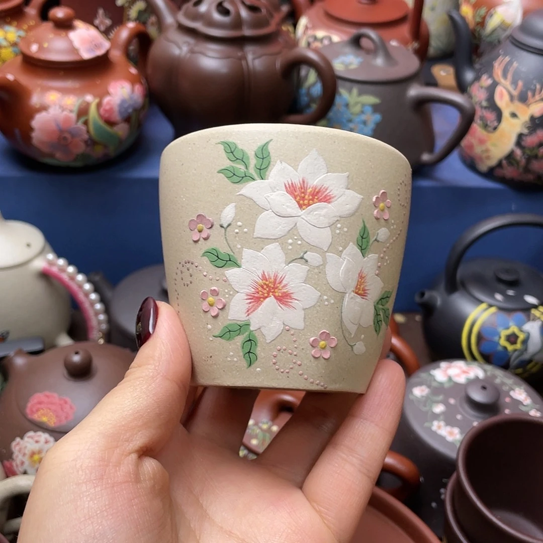 茶杯红泥紫砂主人杯150cc