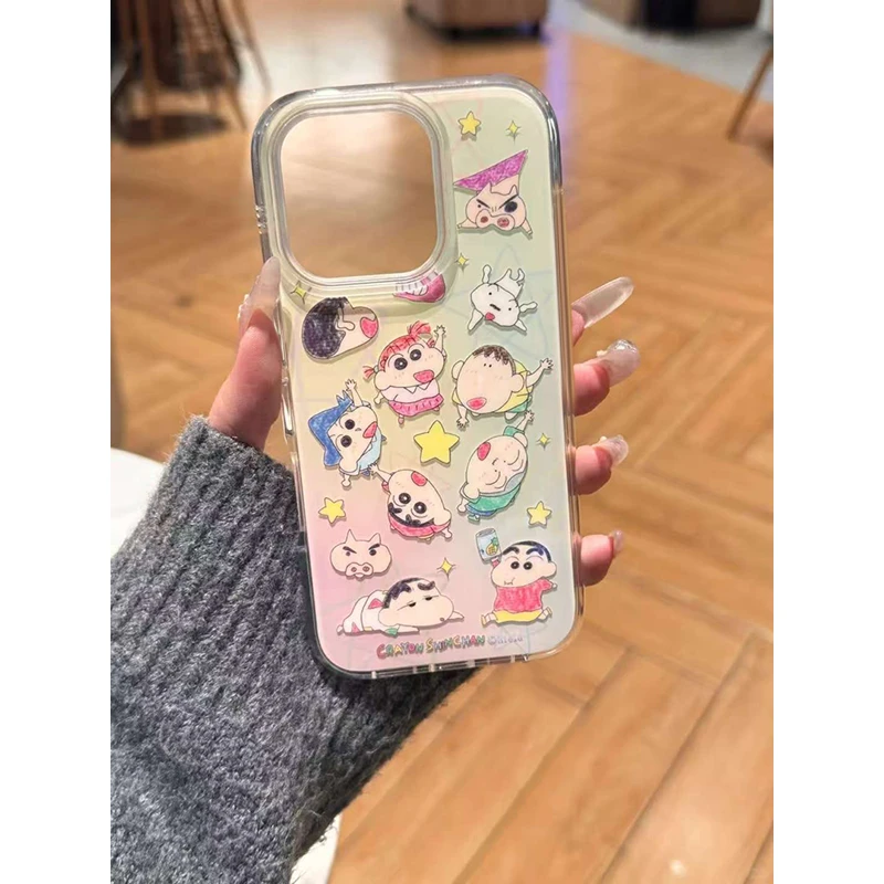 奥菲顿晕染小新合集适用iPhone16/15promax羽纱苹果手机壳13/12套