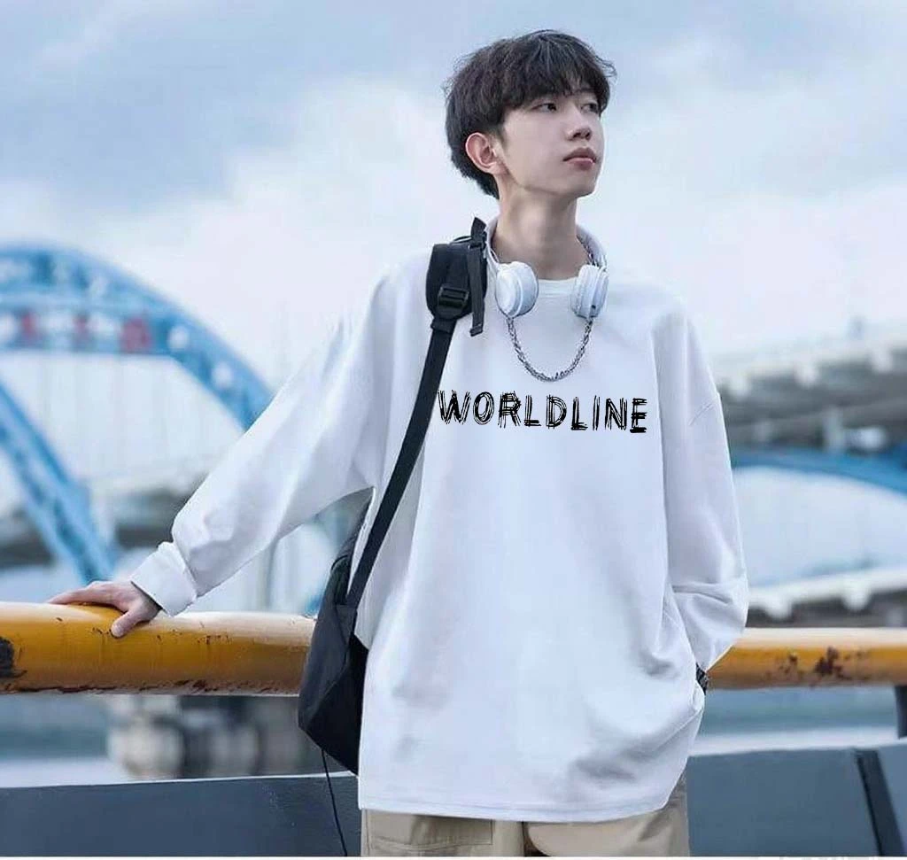 纯棉280克重磅新款长袖T恤秋季字母印花美式休闲宽松百搭潮流时尚