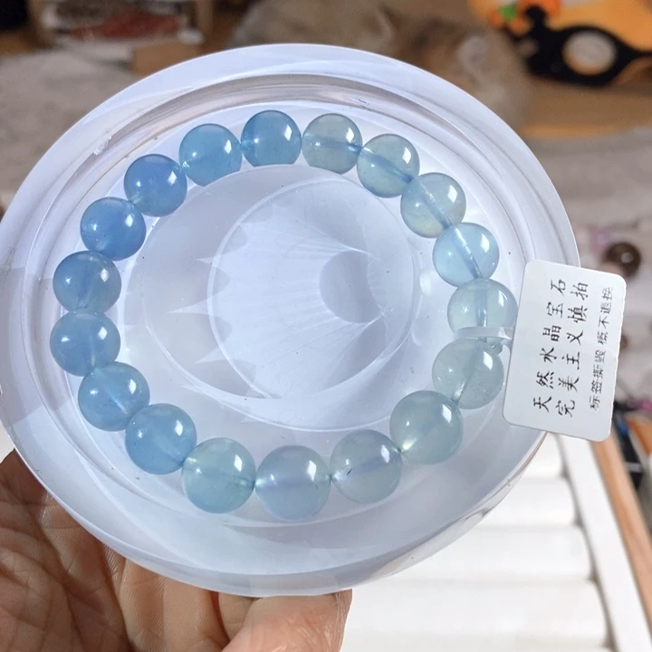 【闪购商品】水晶手链未镶嵌l***l渐变海蓝宝11mm