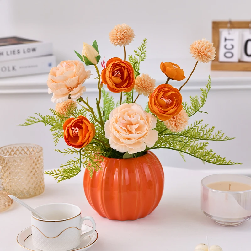 【春风十里】新轻奢高档粉蝶仿真花假花客厅餐桌装饰精致家居摆件