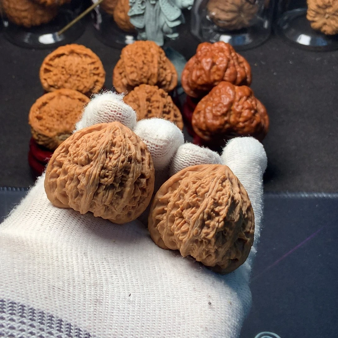 阿***奖把件文玩核桃853全品无修密纹狮子头