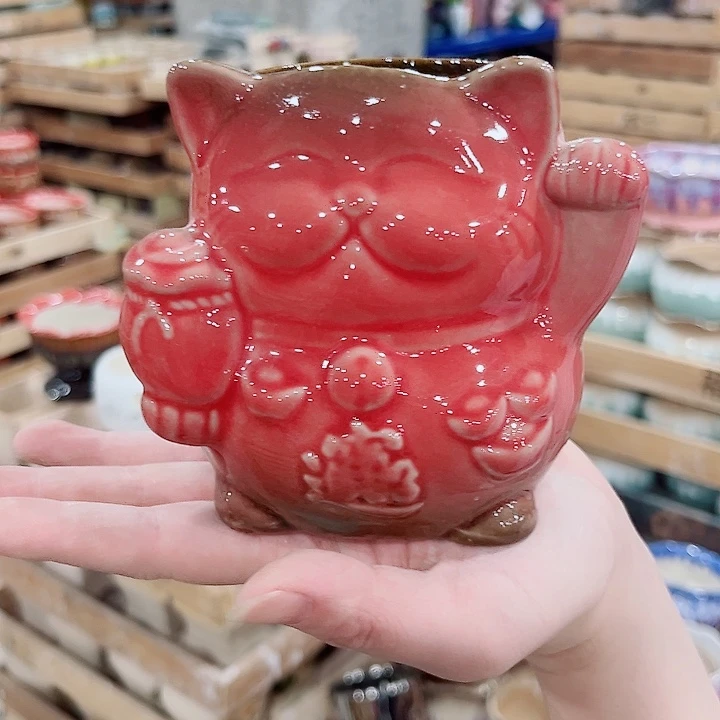 有孔.凑单10元陶瓷花盆发货！