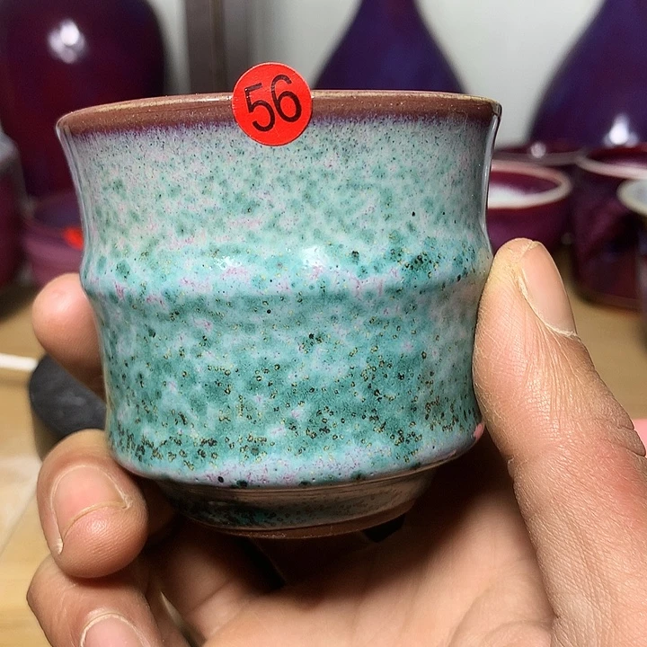 s***g纯手工制作，钧瓷杯子钧瓷杯子