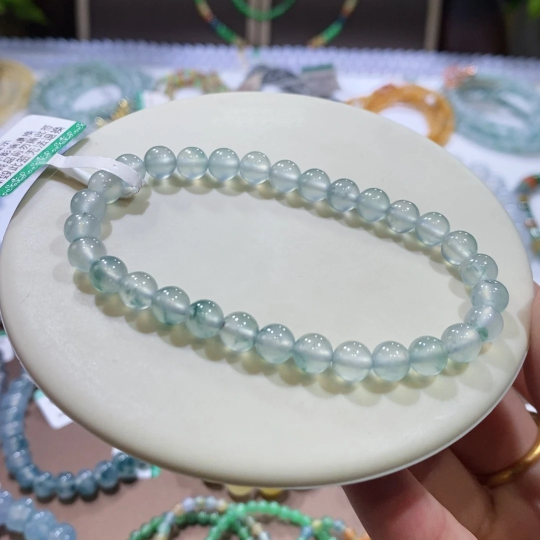 翡翠手链未镶嵌冰玻飘花