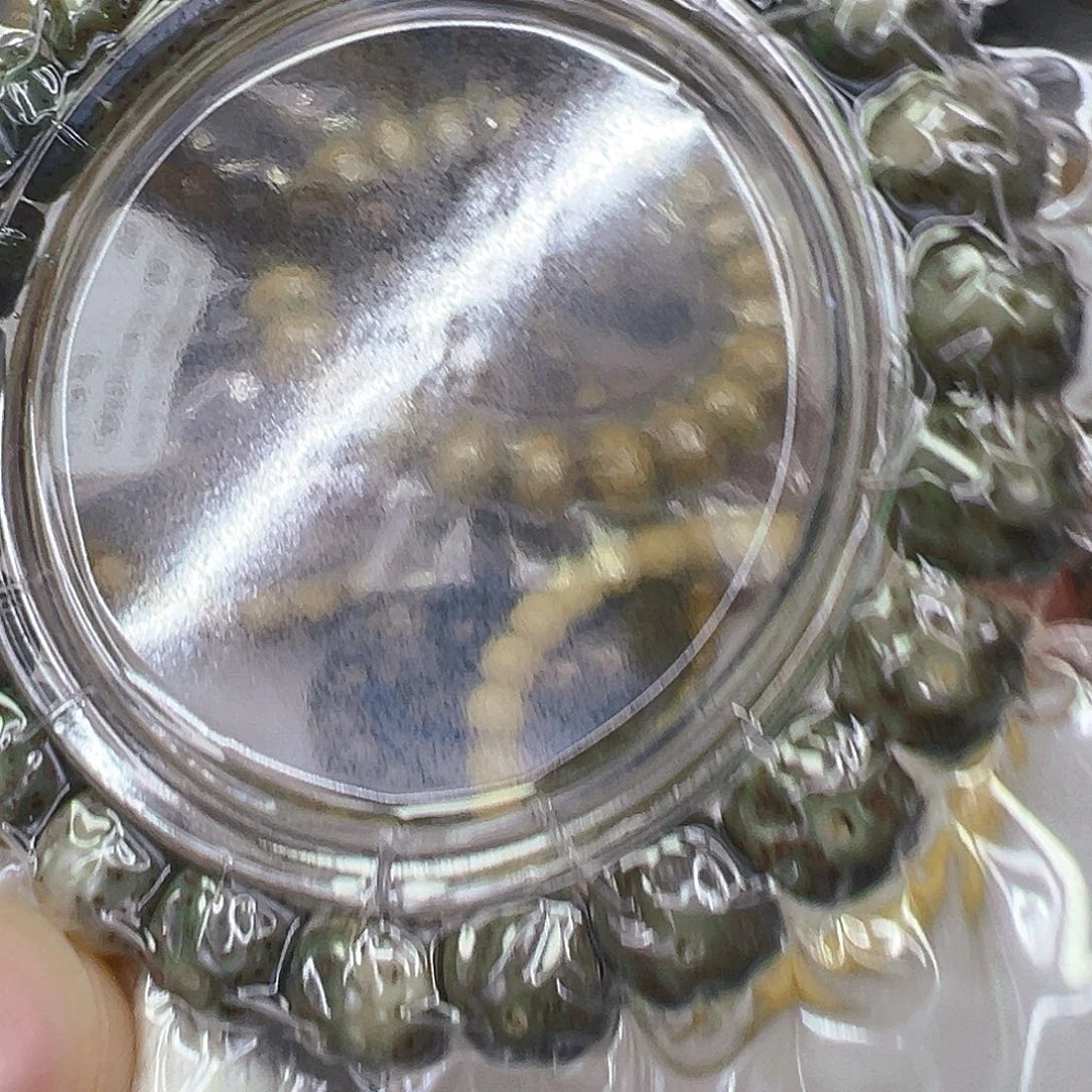 星月菩提手串67卓越糯冰绿星月菩提单圈无相1.0