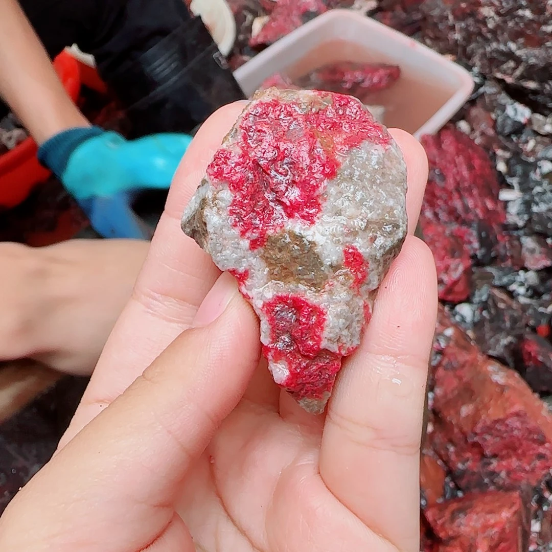 天然辰砂朱砂毛石头12