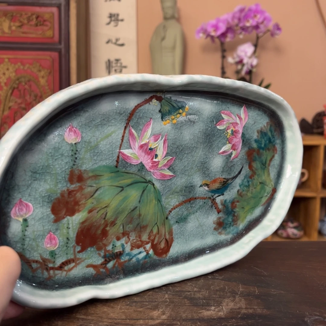 柴烧纯手工手绘陶瓷