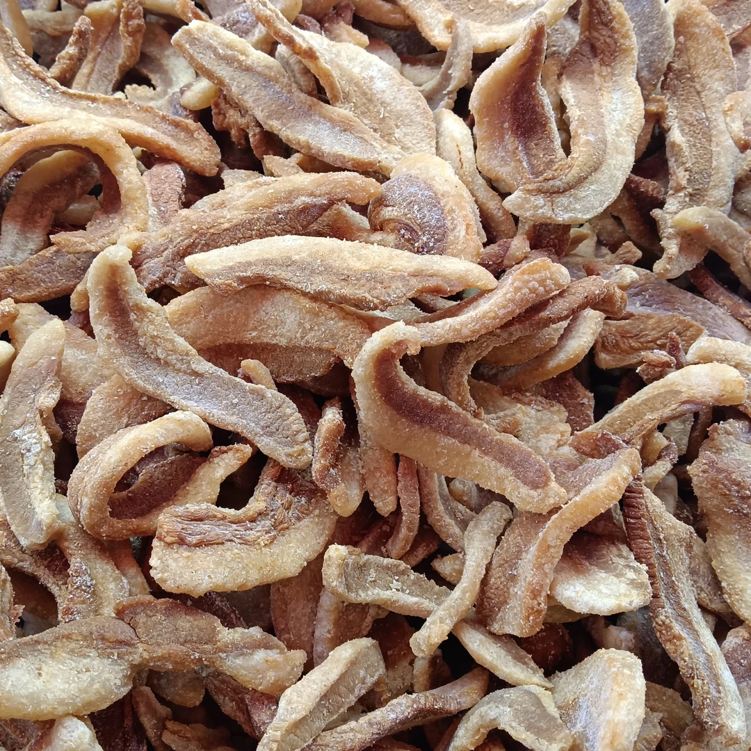 青岛特产猪肉脂渣条焦香酥脆肥瘦相间五花肉脂渣开袋即食特色小吃