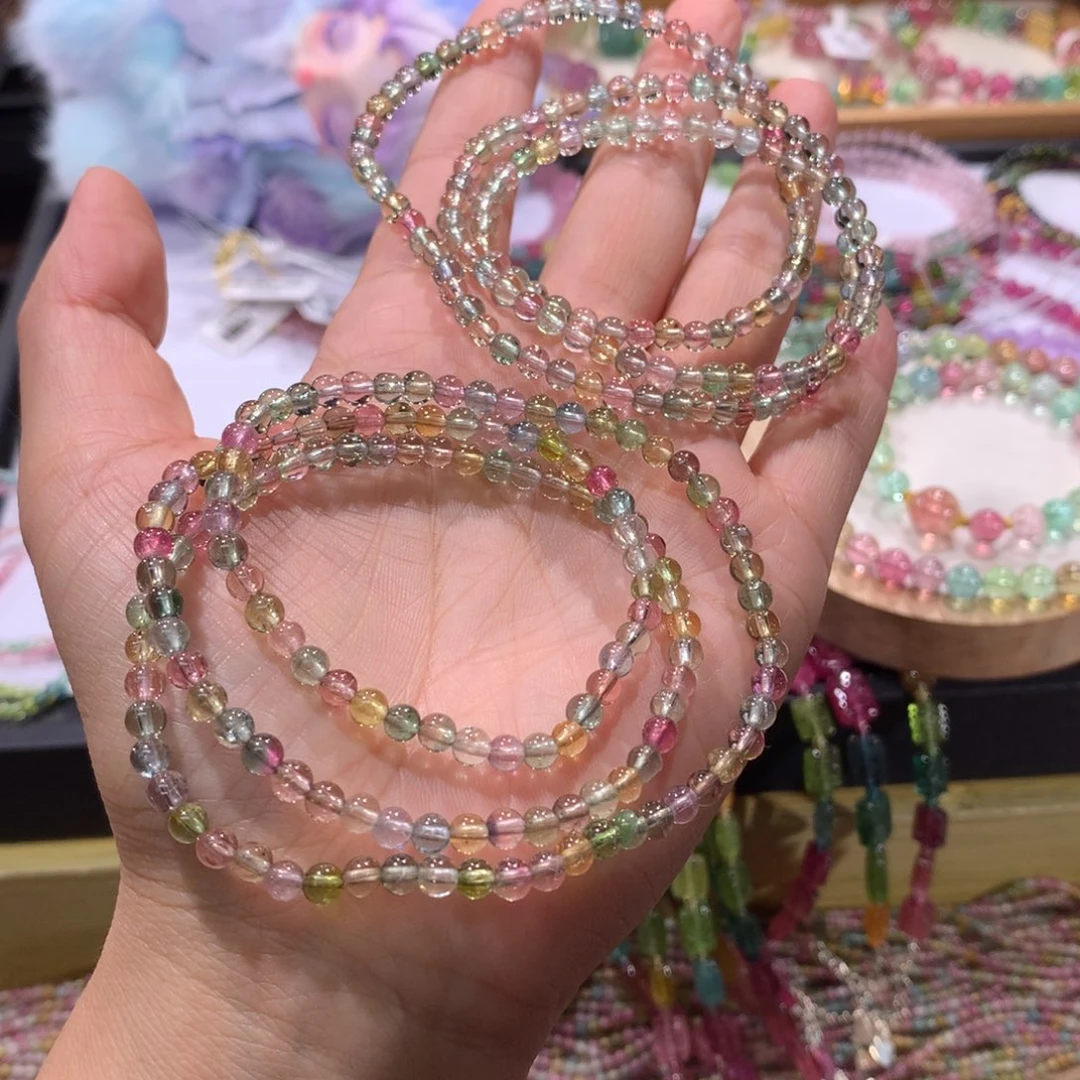 碧玺未镶嵌手串多样性发其一